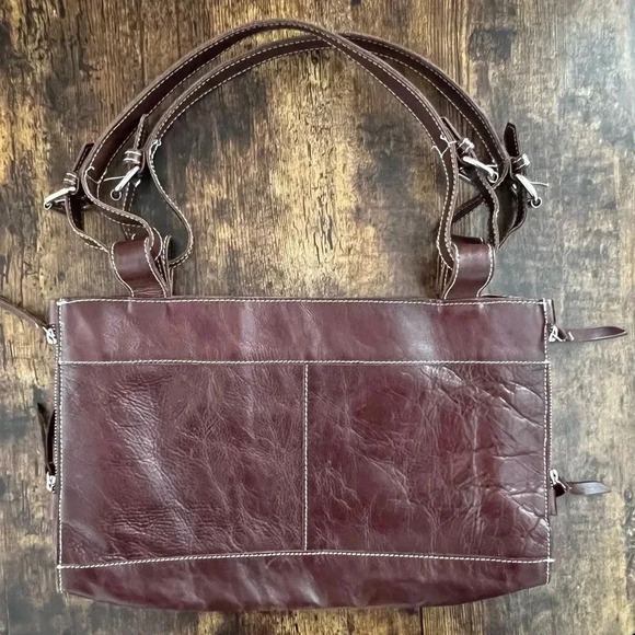 TOSCANI | leather handbag. 100% genuine Italian leather - Picture 2 of 16